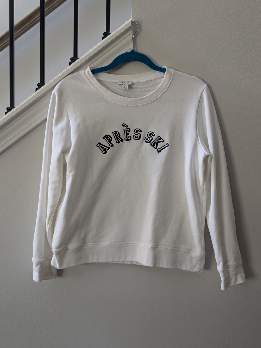 J.Crew "Après Ski" Embroidered Crewneck Sweatshirt - Size M